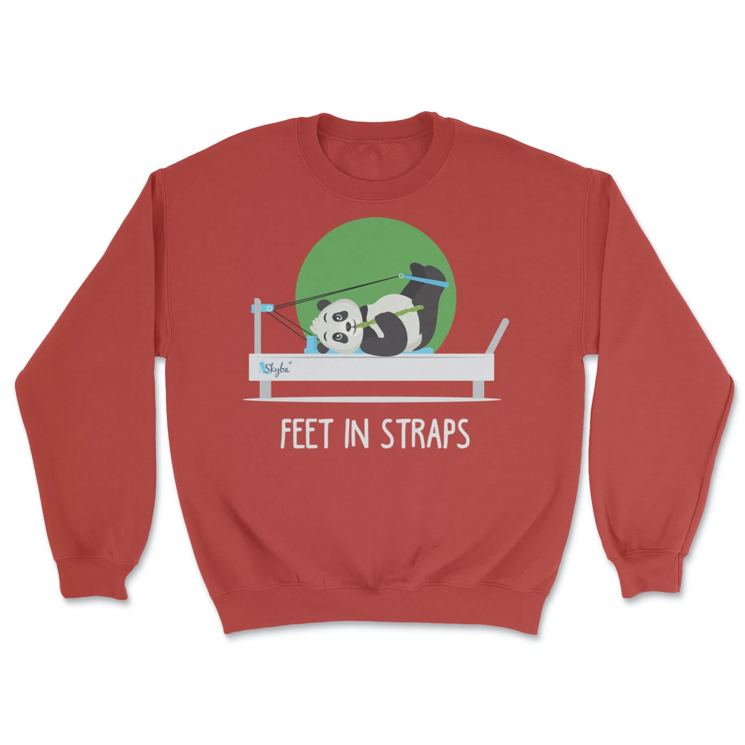 "Feet in Straps" Panda on Reformer - Cozy Crewneck Sweatshirt Skyba Sweatshirt