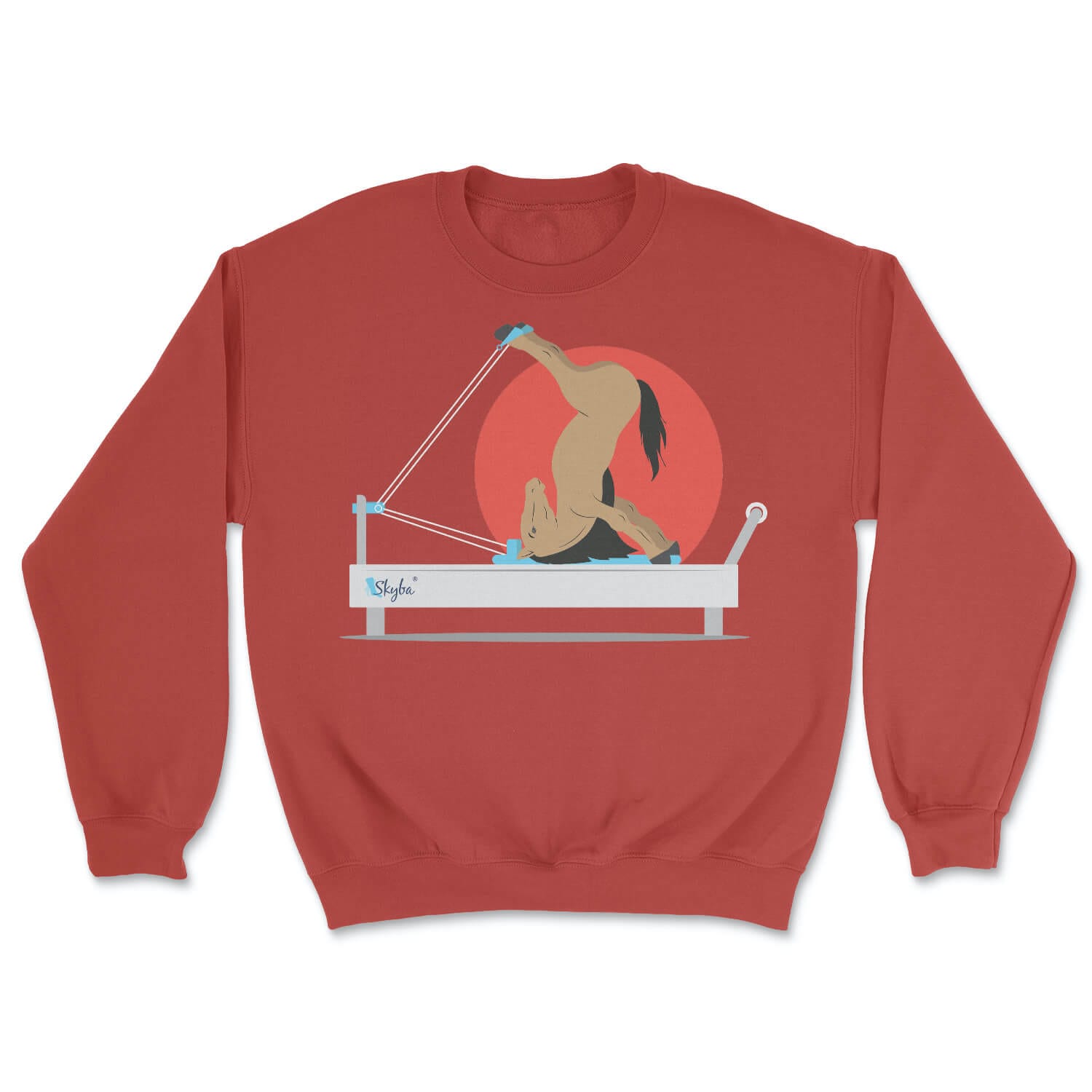 Flexible Horse on Reformer - Cozy Crewneck Sweatshirt Skyba Sweatshirt