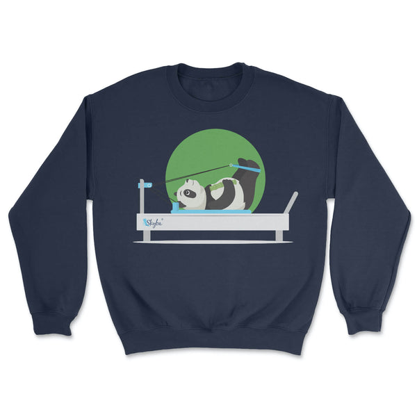 Focused Panda on Reformer - Cozy Crewneck Sweatshirt Skyba Sweatshirt