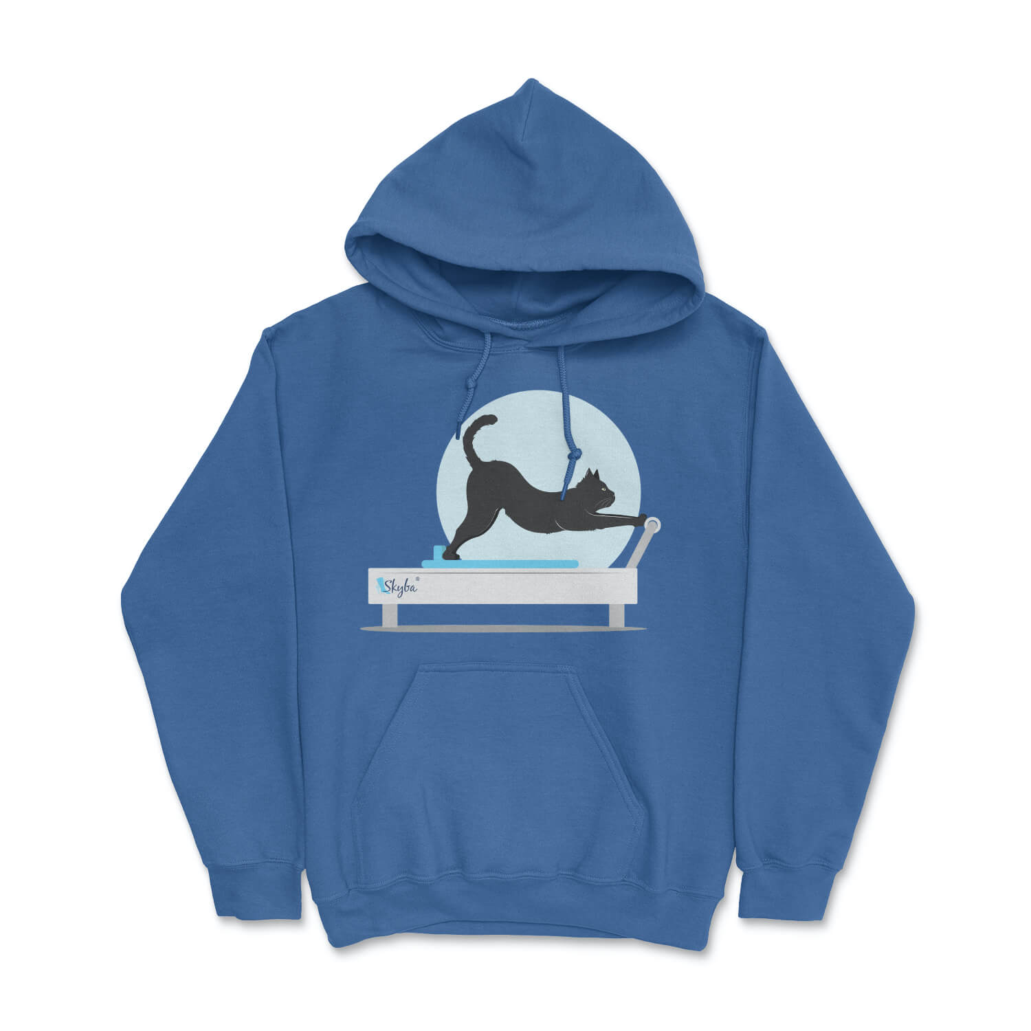 Stretching Cat on Reformer - Cozy Hooded Sweatshirt Skyba Hoodie