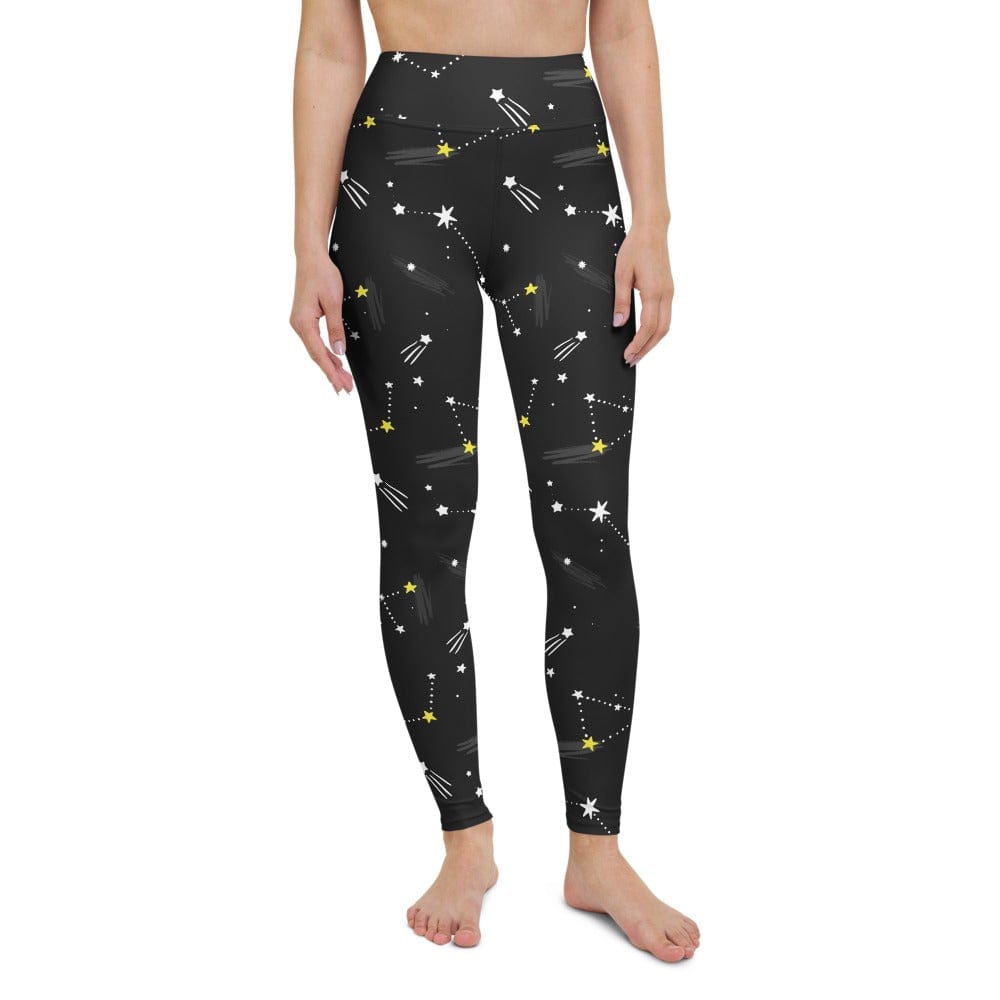 Black Constellation - High Waisted Leggings Skyba Yoga Leggings - AOP