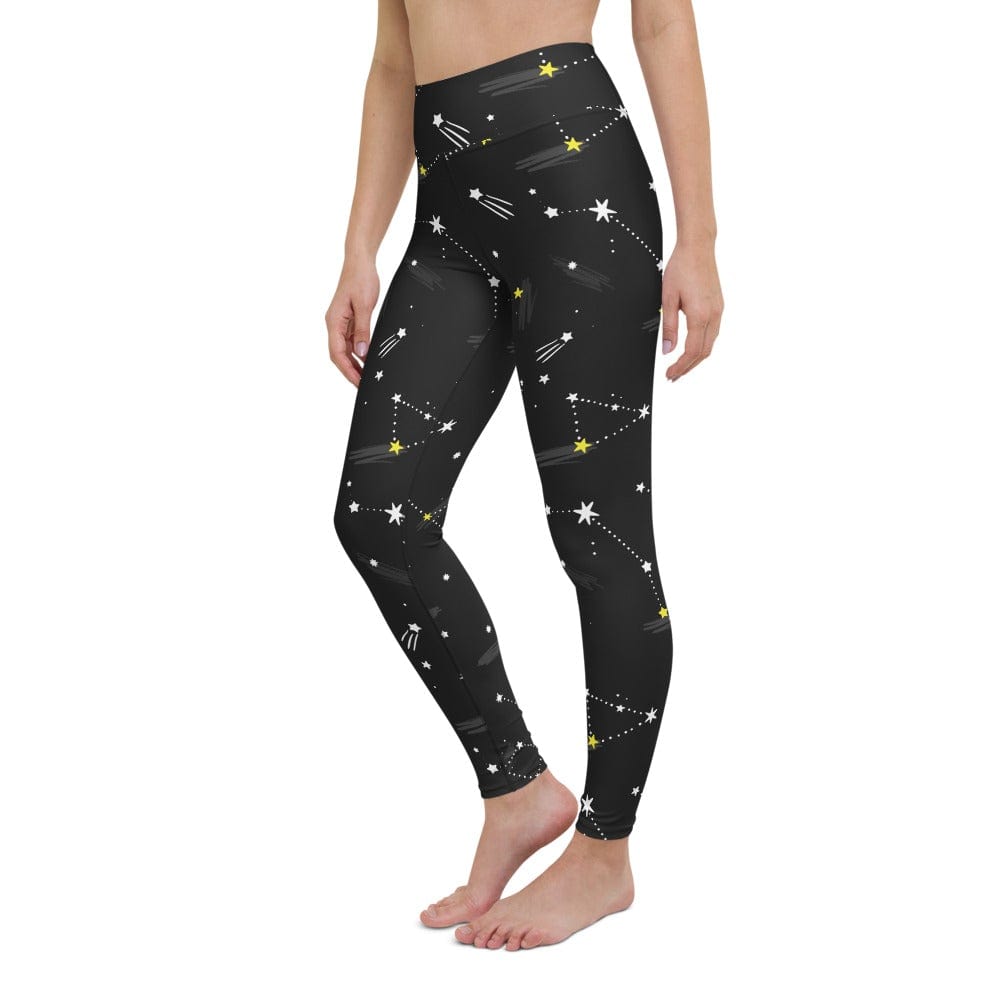 Black Constellation - High Waisted Leggings Skyba Yoga Leggings - AOP