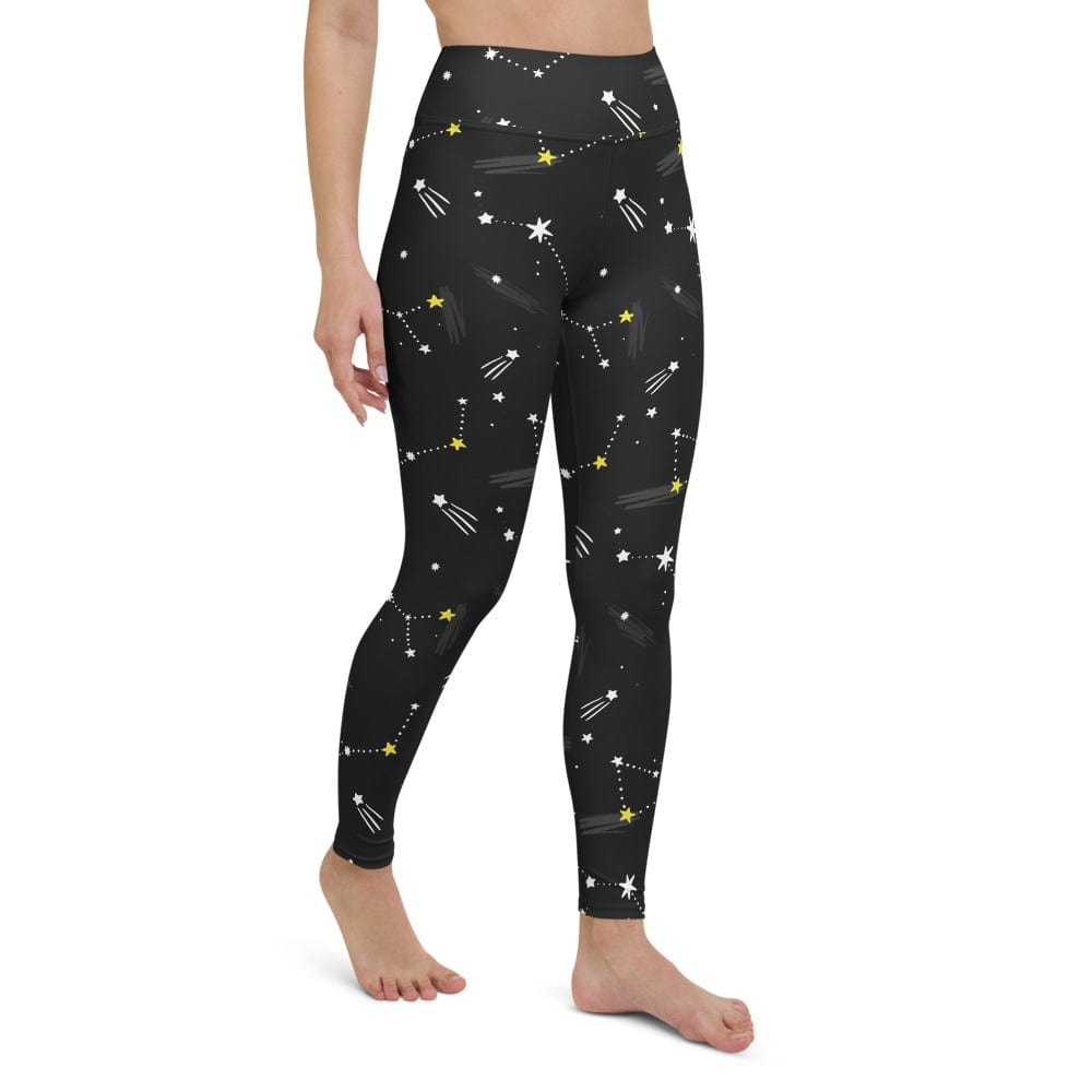 Black Constellation - High Waisted Leggings Skyba Yoga Leggings - AOP
