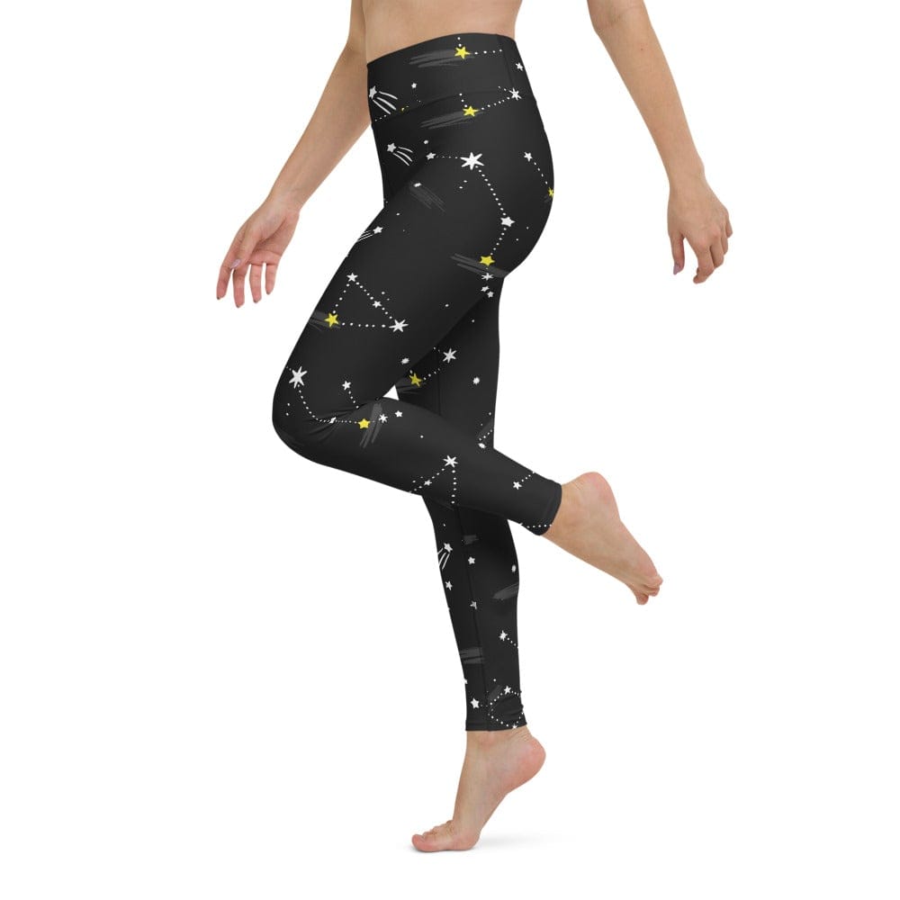 Black Constellation - High Waisted Leggings Skyba Yoga Leggings - AOP