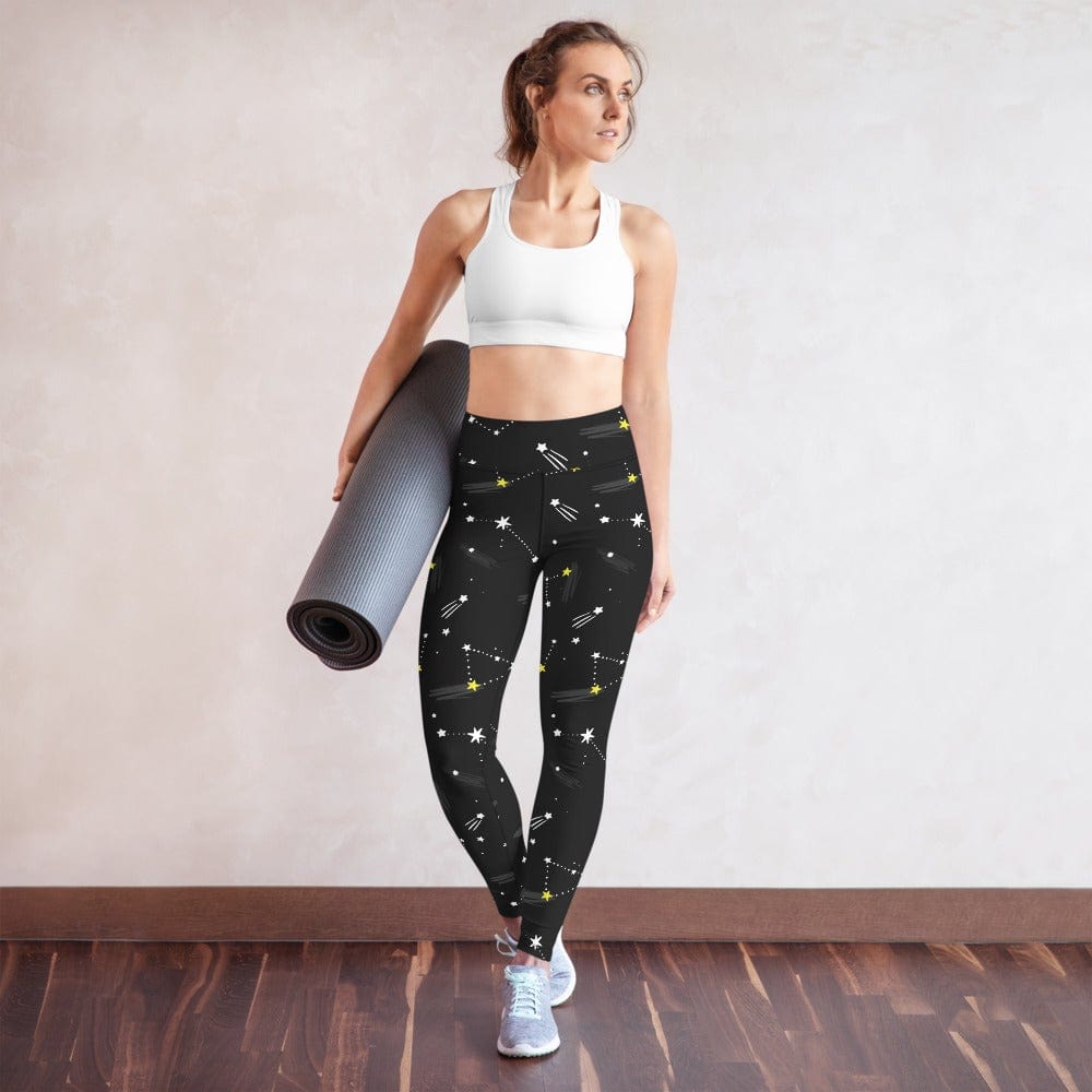 Black Constellation - High Waisted Leggings Skyba Yoga Leggings - AOP