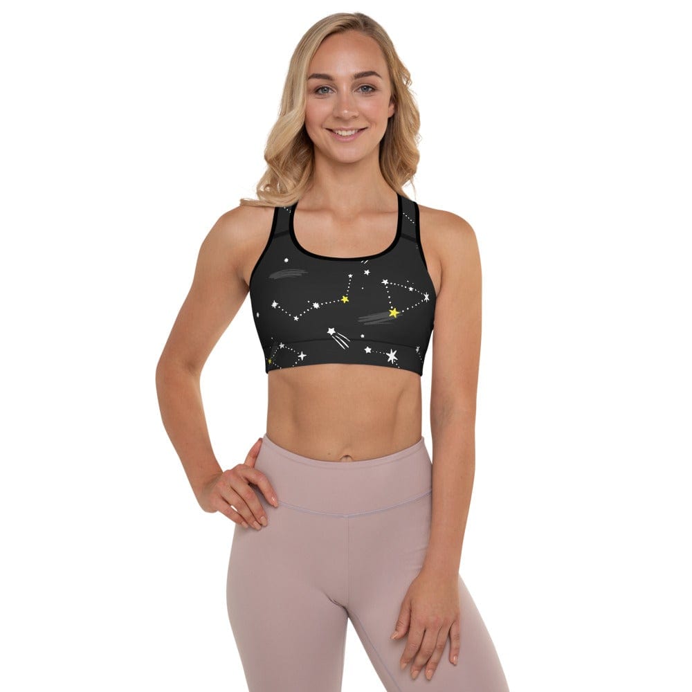 Black Constellation - Padded Sports Bra Skyba Padded Sports Bra