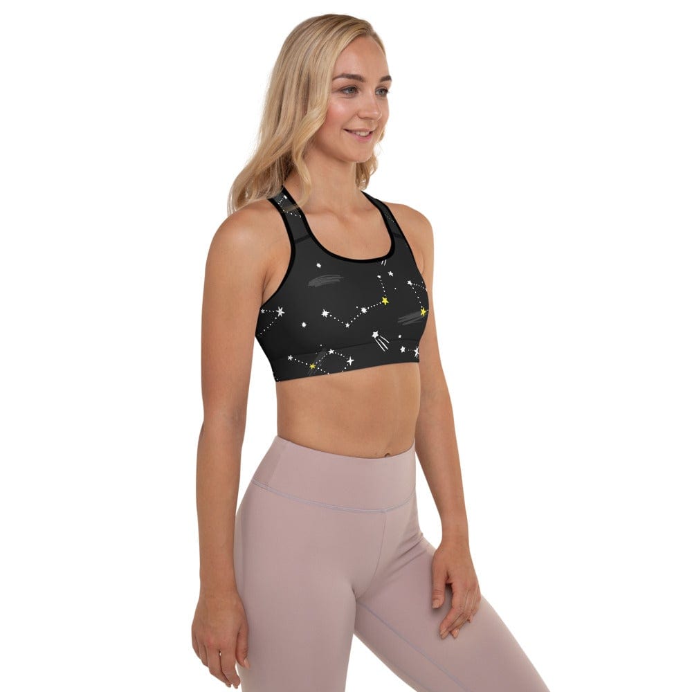 Black Constellation - Padded Sports Bra Skyba Padded Sports Bra