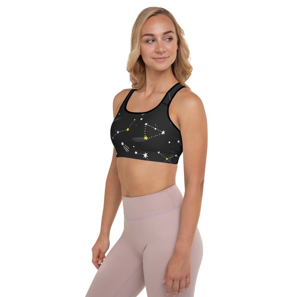 Black Constellation - Padded Sports Bra Skyba Padded Sports Bra