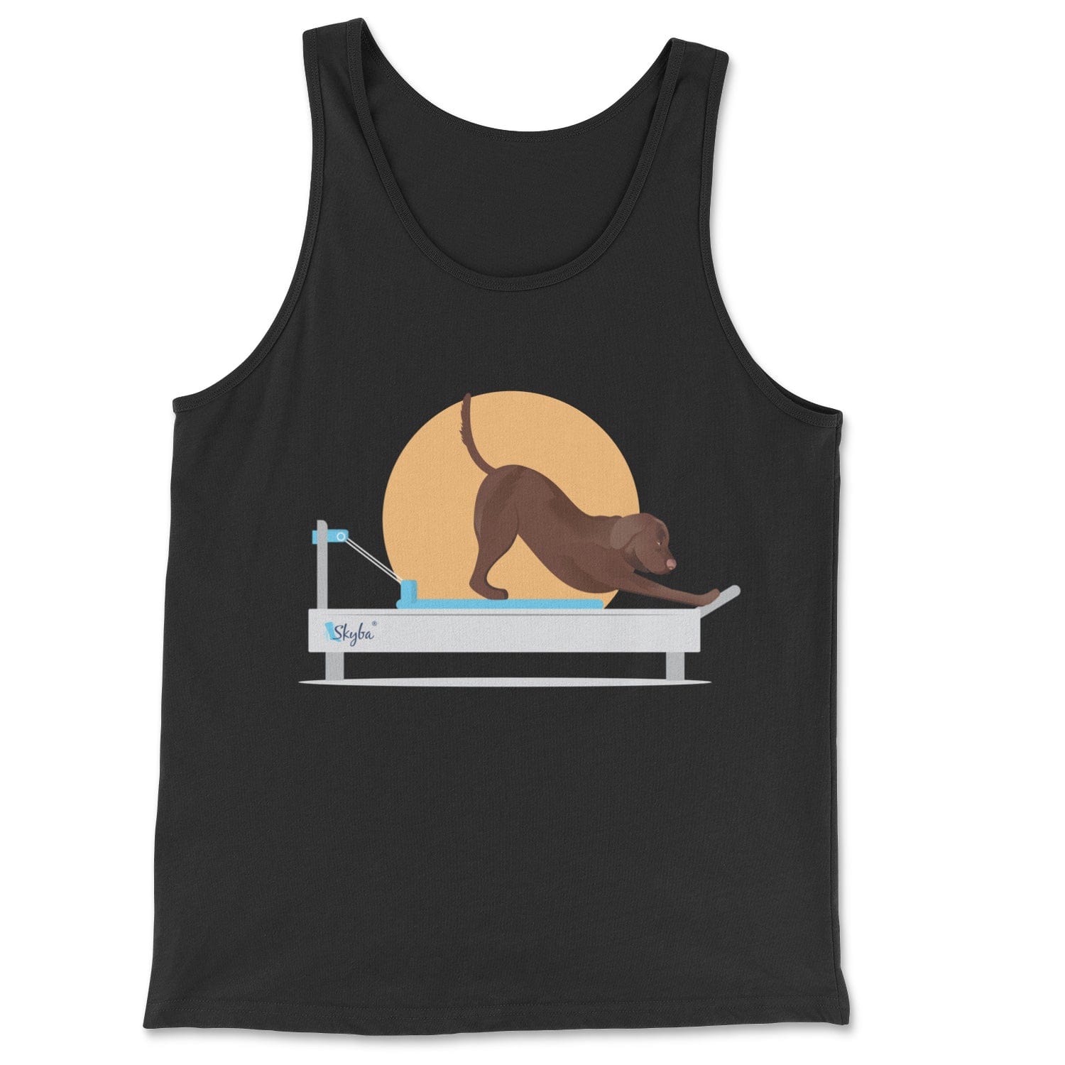 Chocolate Lab on Reformer - Classic Tank Skyba Print Material