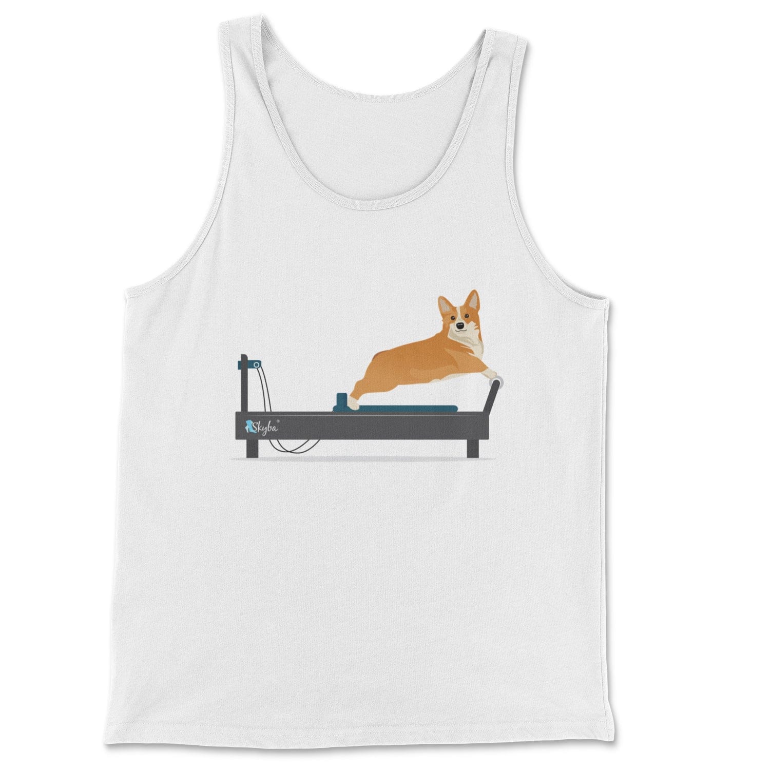 Corgi on the Reformer - Classic Tank Skyba Print Material