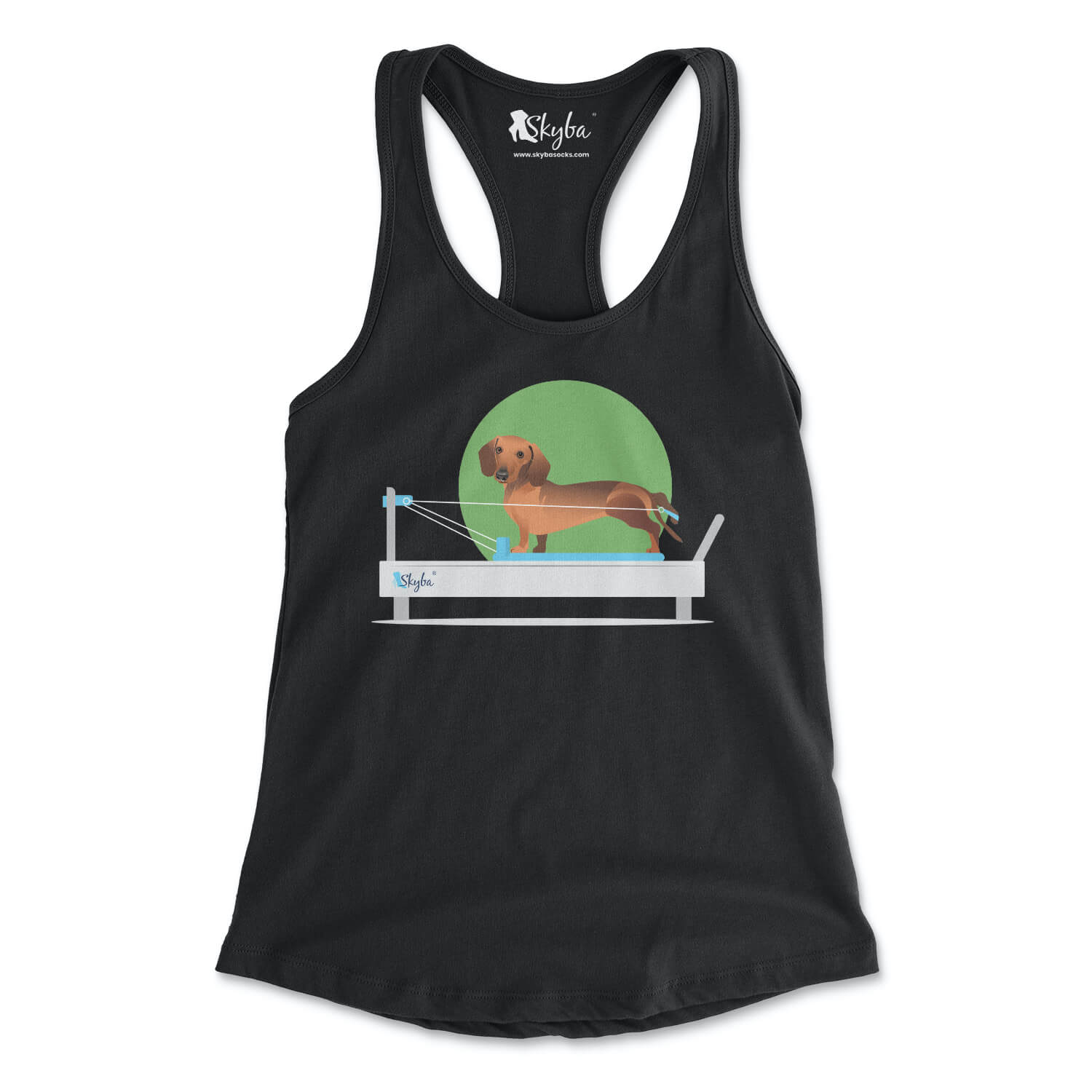 Dachshund on Reformer - Women's Slim Fit Tank Skyba Tank Top