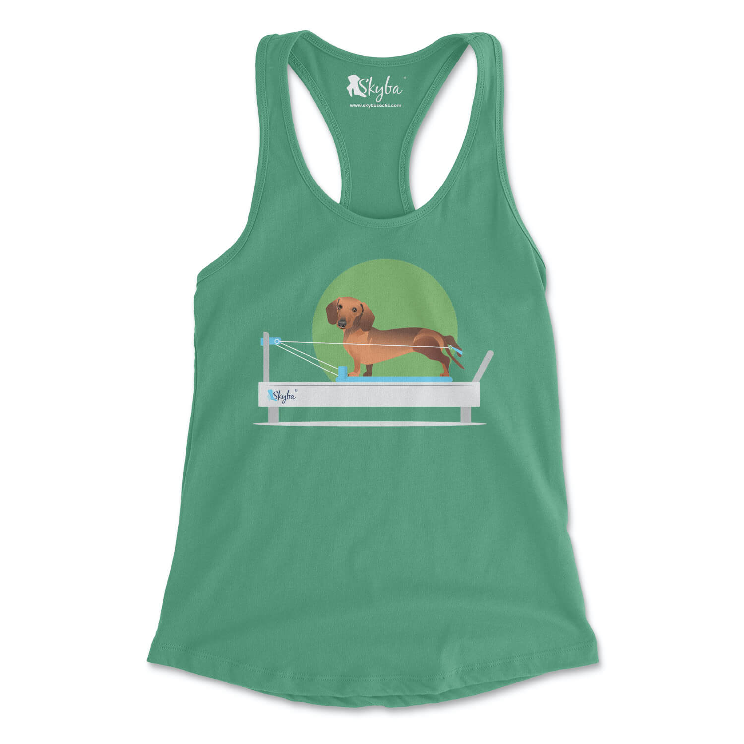 Dachshund on Reformer - Women's Slim Fit Tank Skyba Tank Top