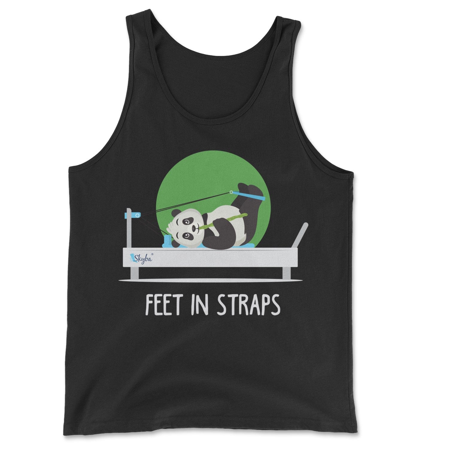 "Feet in Straps" Panda on Reformer - Classic Tank Skyba Print Material