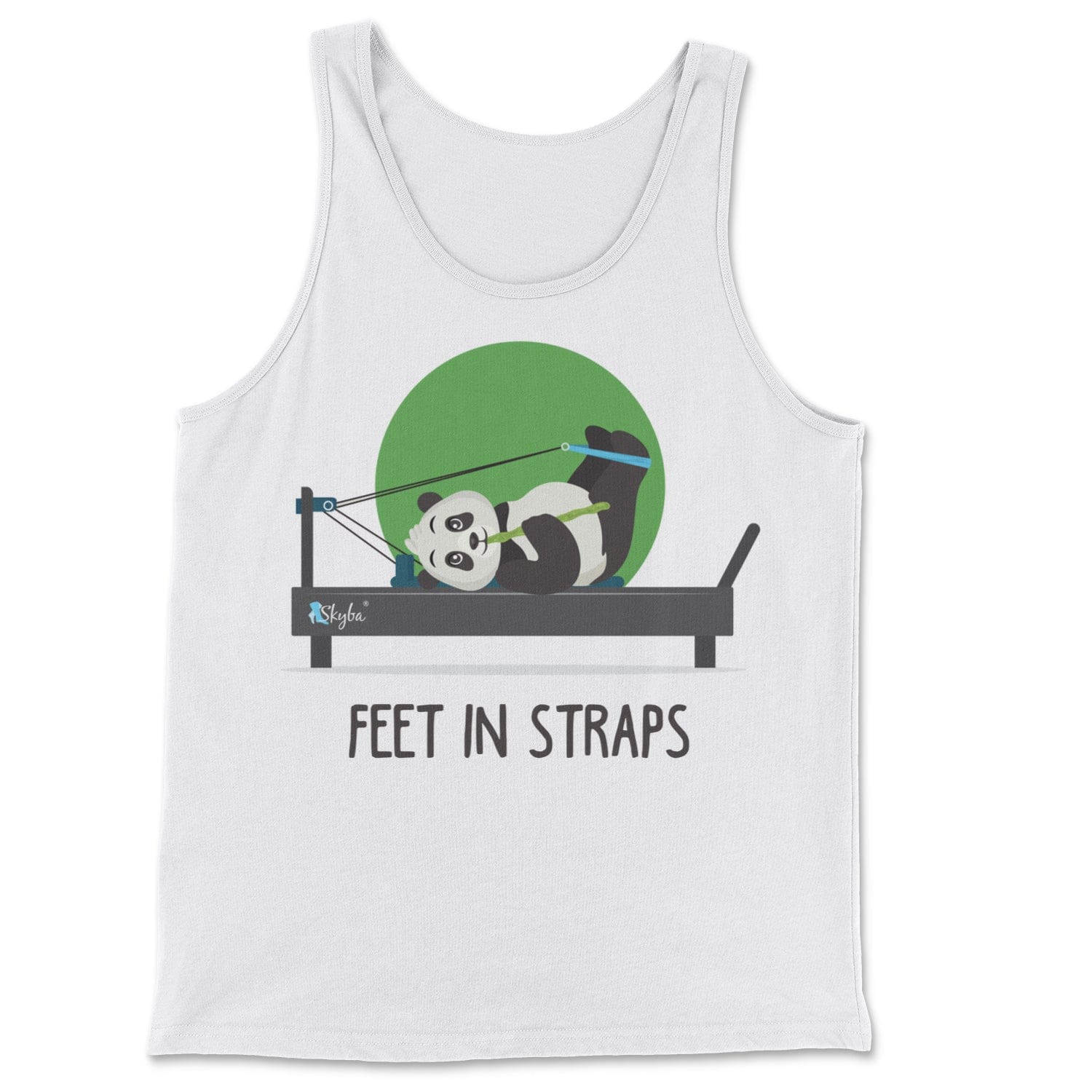 "Feet in Straps" Panda on Reformer - Classic Tank Skyba Print Material