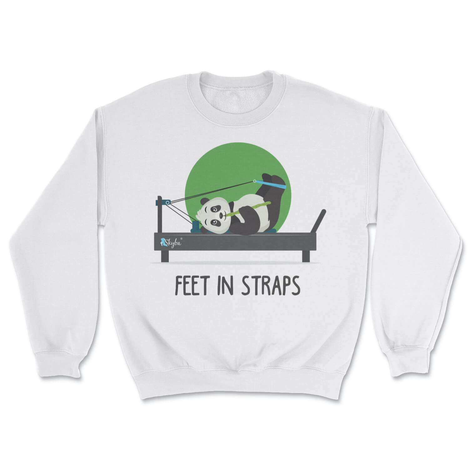 "Feet in Straps" Panda on Reformer - Cozy Crewneck Sweatshirt Skyba Sweatshirt