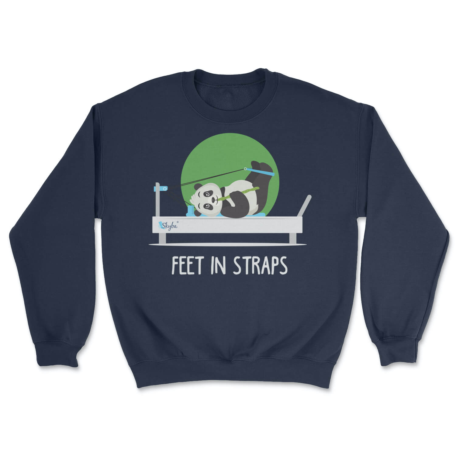 "Feet in Straps" Panda on Reformer - Cozy Crewneck Sweatshirt Skyba Sweatshirt