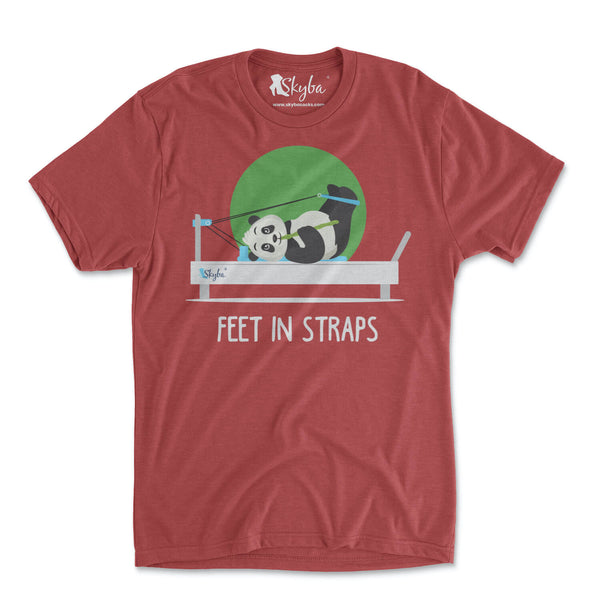 "Feet in Straps" Panda on Reformer -Tri Blend Tee Skyba Tri-Blend Tee
