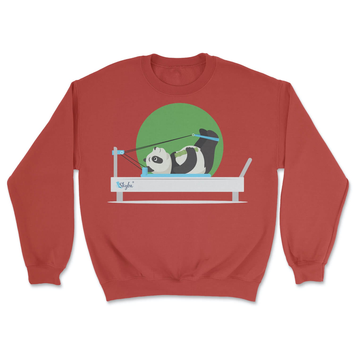 Focused Panda on Reformer - Cozy Crewneck Sweatshirt Skyba Sweatshirt