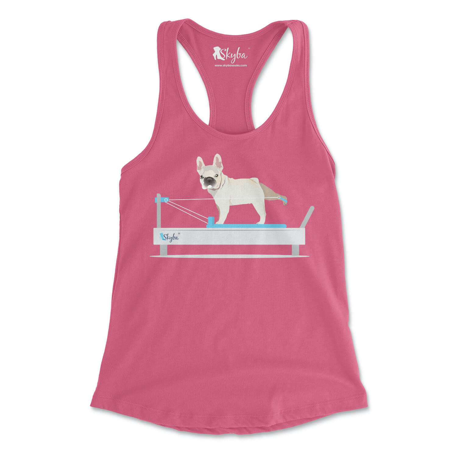 French Bulldog on Reformer - Women's Slim Fit Tank Skyba Tank Top