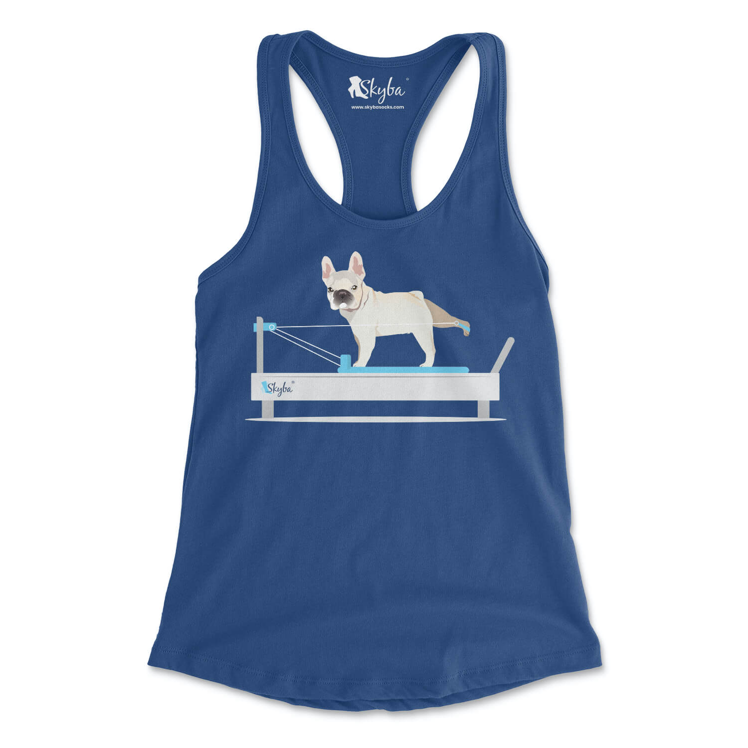 French Bulldog on Reformer - Women's Slim Fit Tank Skyba Tank Top