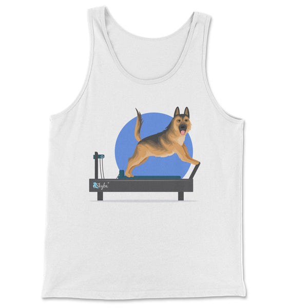 German Shephard on the Reformer - Classic Tank Skyba Print Material