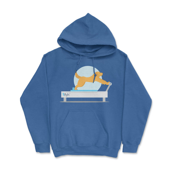 Golden Retriever on Reformer - Cozy Hooded Sweatshirt Skyba Hoodie