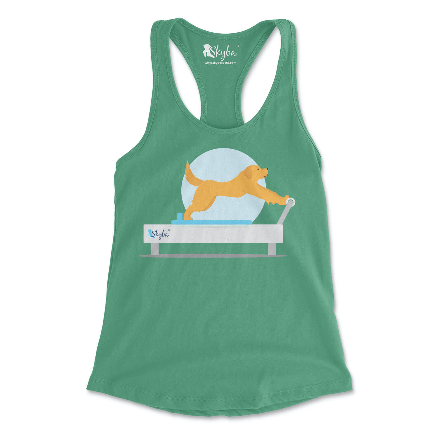 Golden Retriever on Reformer - Women's Slim Fit Tank Skyba Tank Top