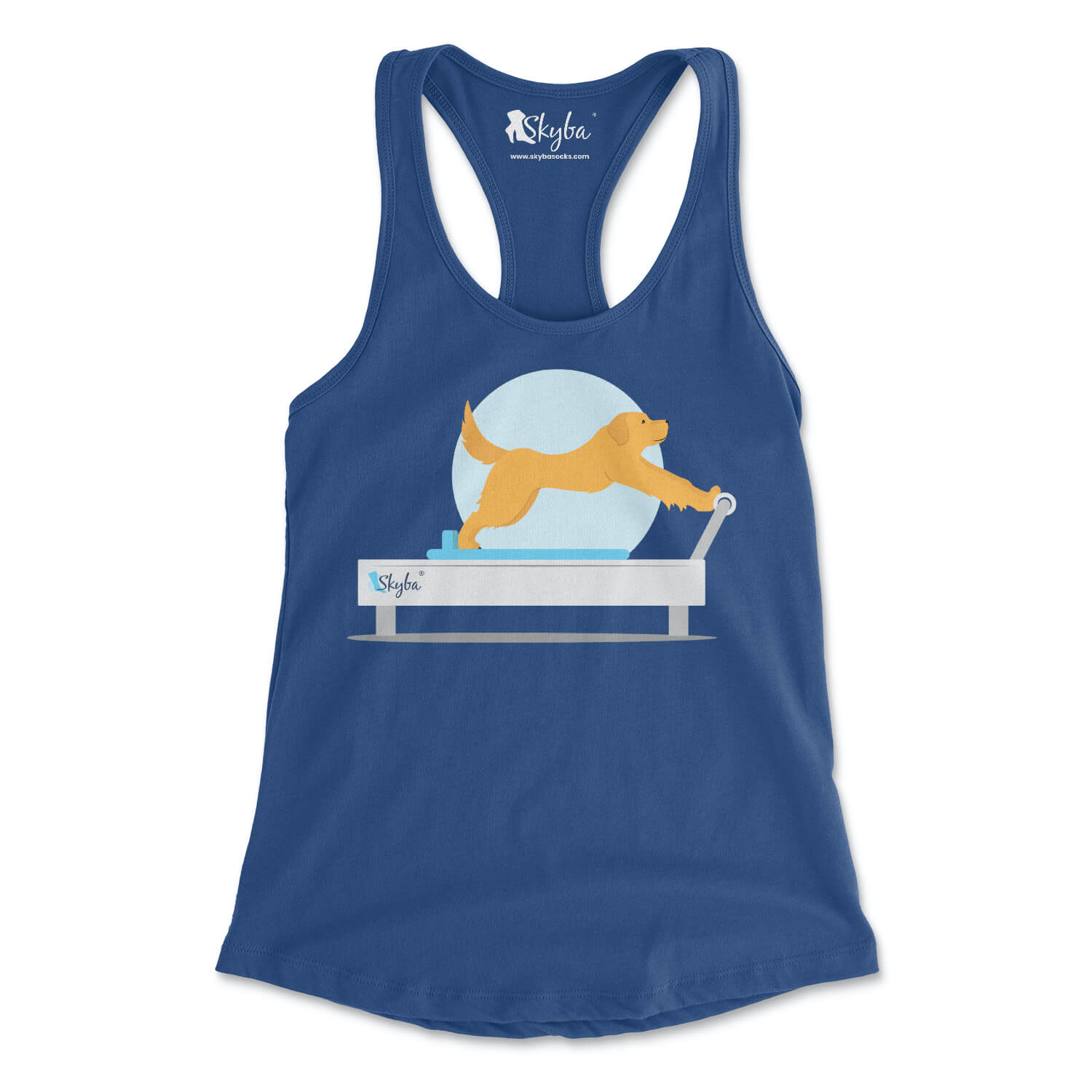 Golden Retriever on Reformer - Women's Slim Fit Tank Skyba Tank Top