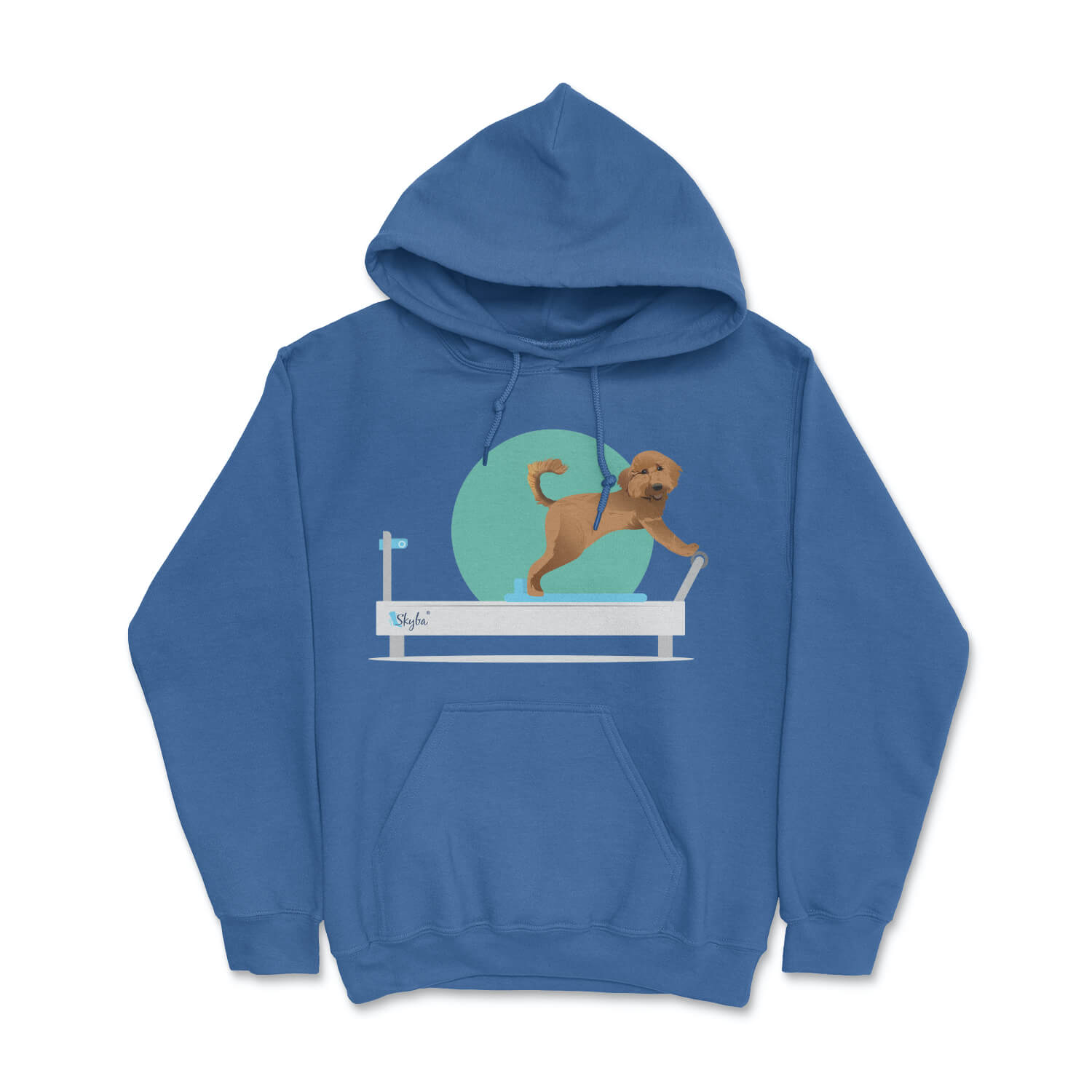 Goldendoodle on Reformer - Cozy Hooded Sweatshirt Skyba Hoodie