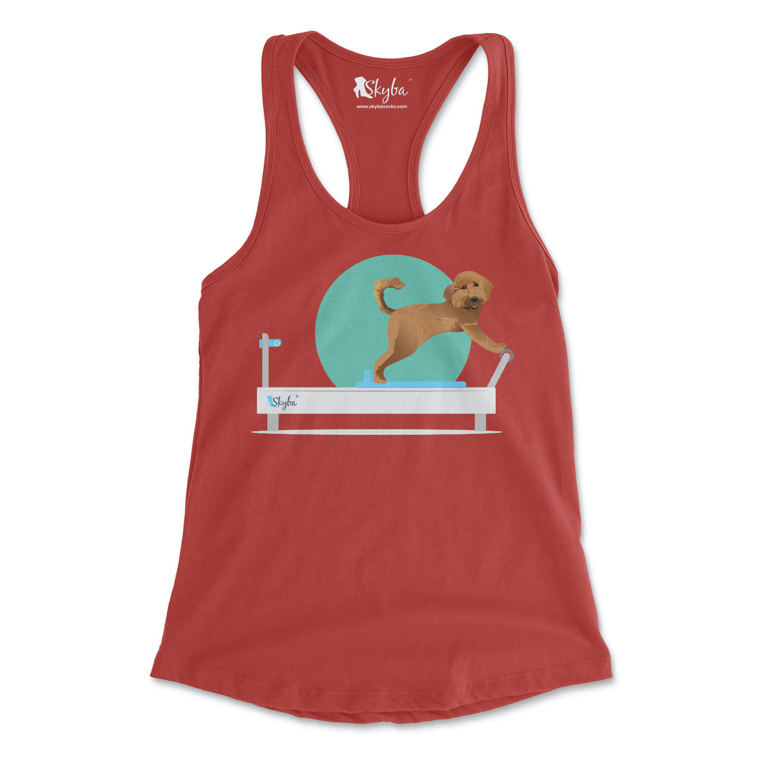 Goldendoodle on Reformer - Women's Slim Fit Tank Skyba Tank Top