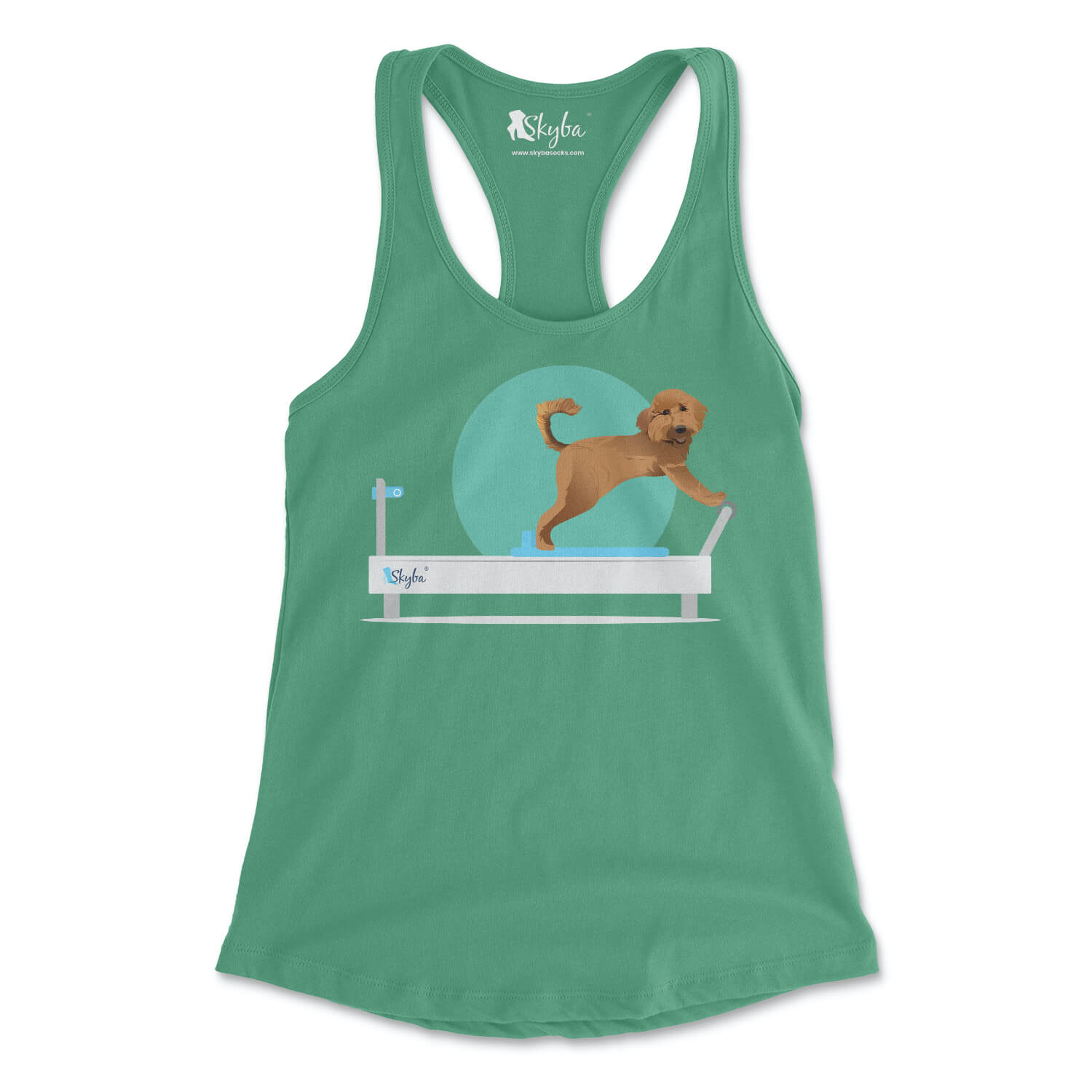 Goldendoodle on Reformer - Women's Slim Fit Tank Skyba Tank Top