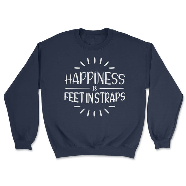 Happiness is Feet in Straps - Cozy Crewneck Sweatshirt Skyba Sweatshirt