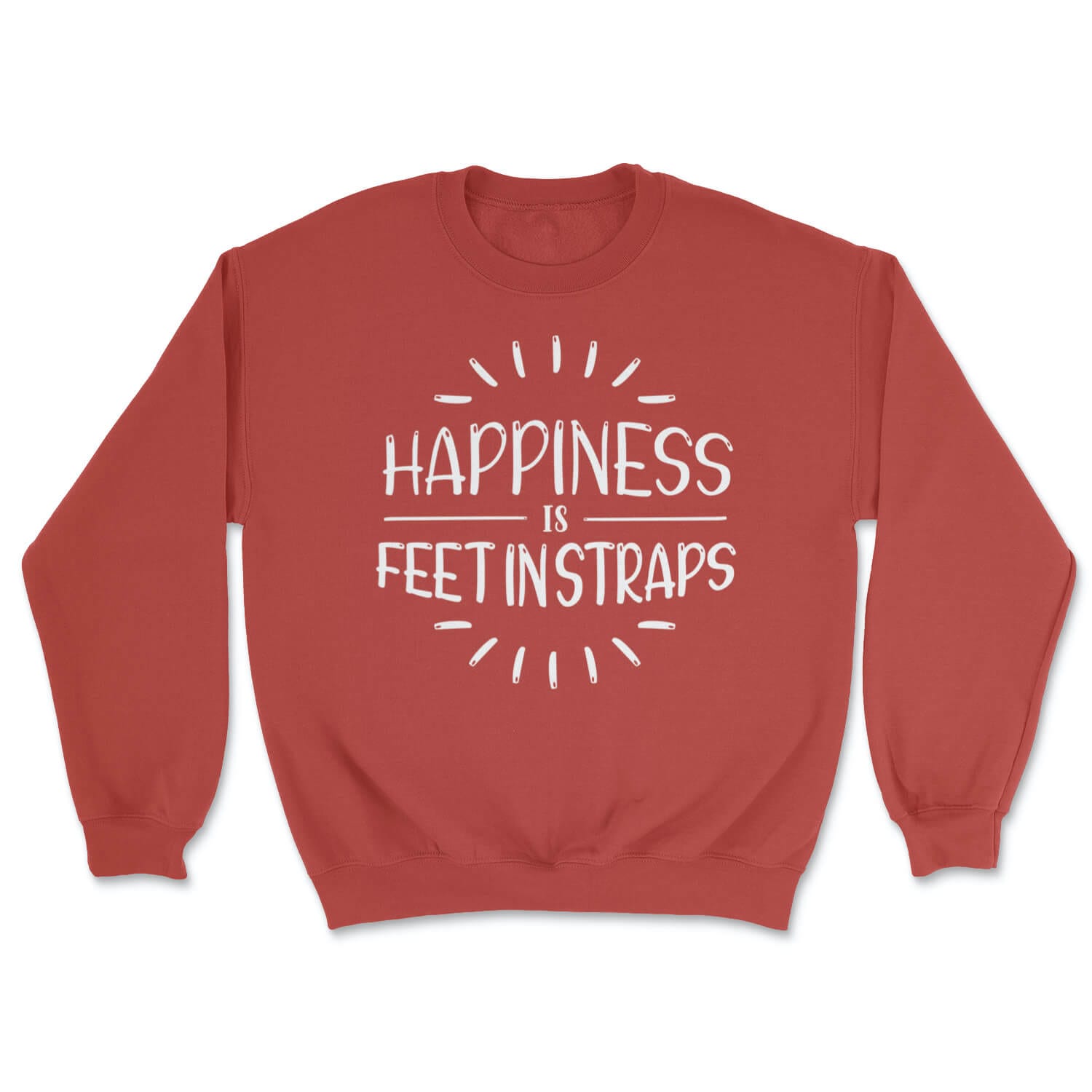 Happiness is Feet in Straps - Cozy Crewneck Sweatshirt Skyba Sweatshirt