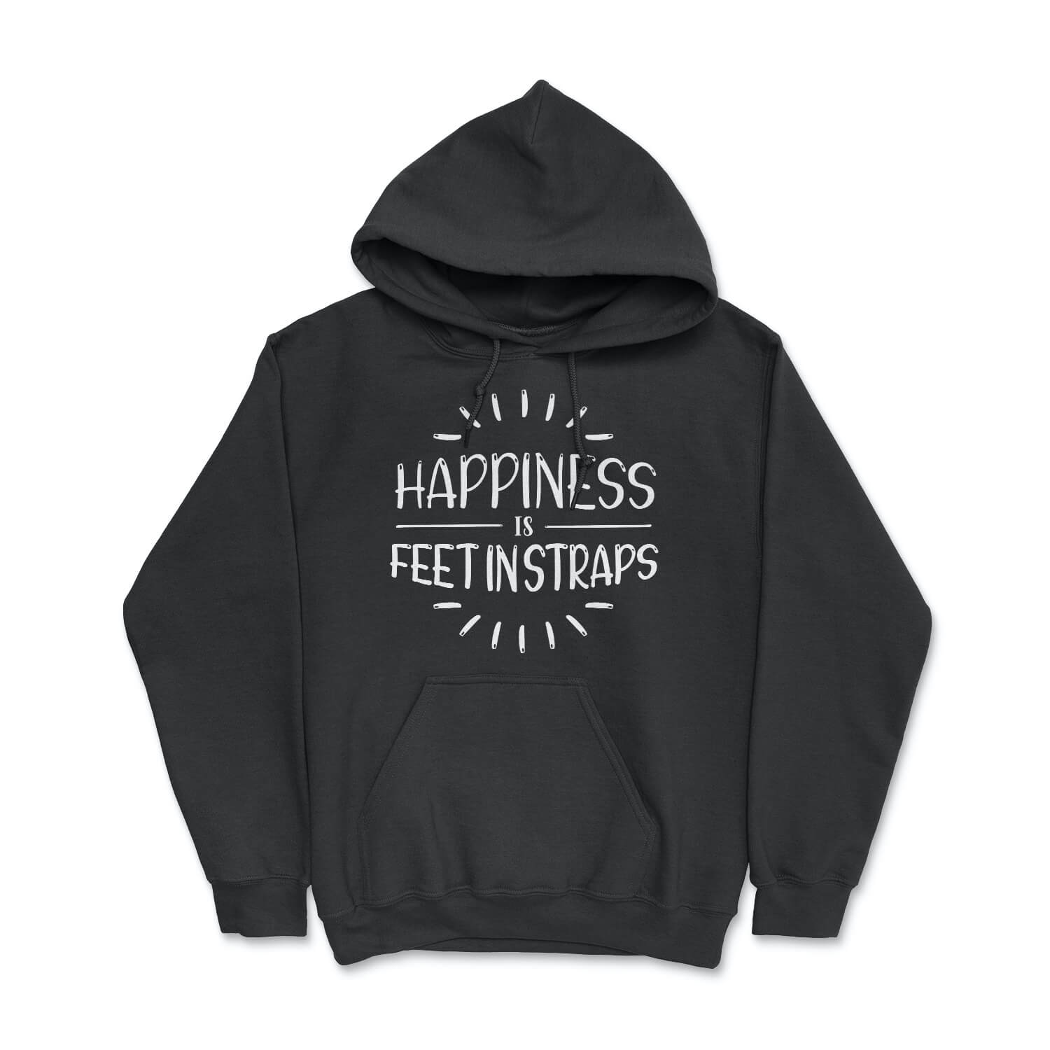 Happiness is Feet in Straps - Cozy Hooded Sweatshirt Skyba Hoodie