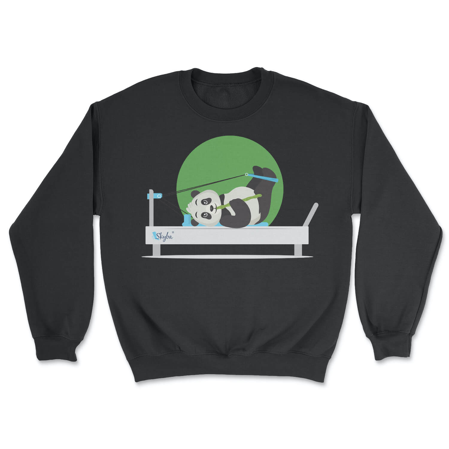 Hungry Panda on Reformer - Cozy Crewneck Sweatshirt Skyba Sweatshirt