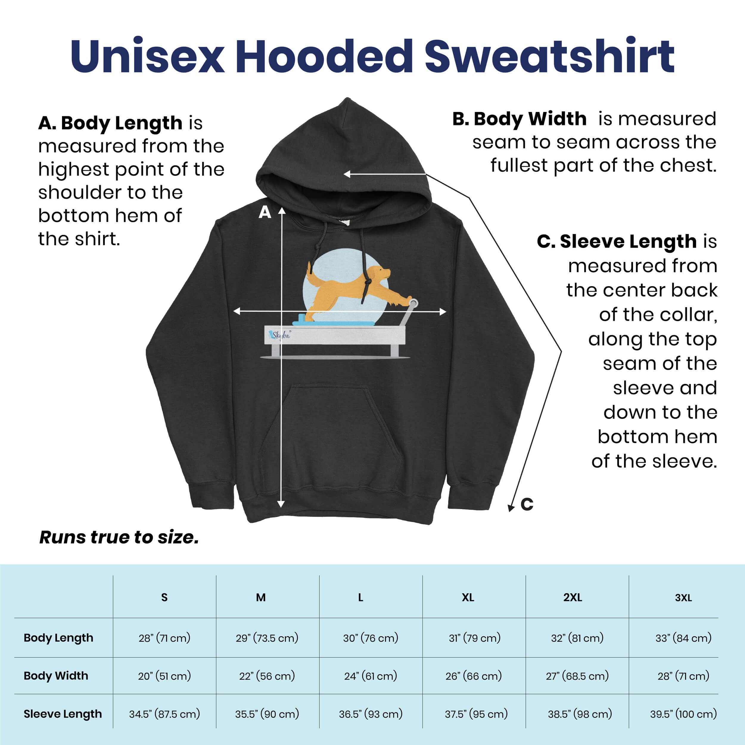 Moonlit Cat on Reformer - Cozy Hooded Sweatshirt Skyba Hoodie