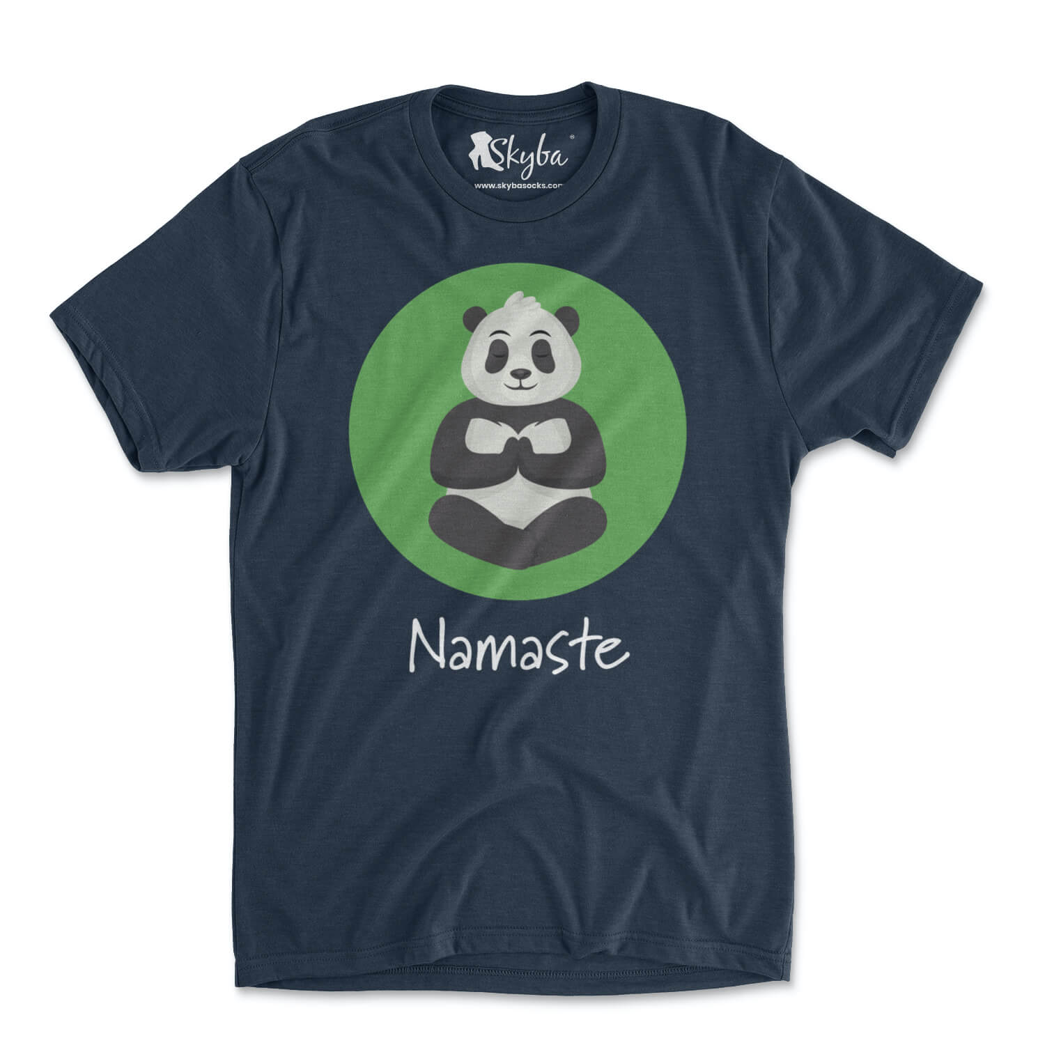 Namaste Meditating Panda - Tri Blend Tee Skyba Tri-Blend Tee