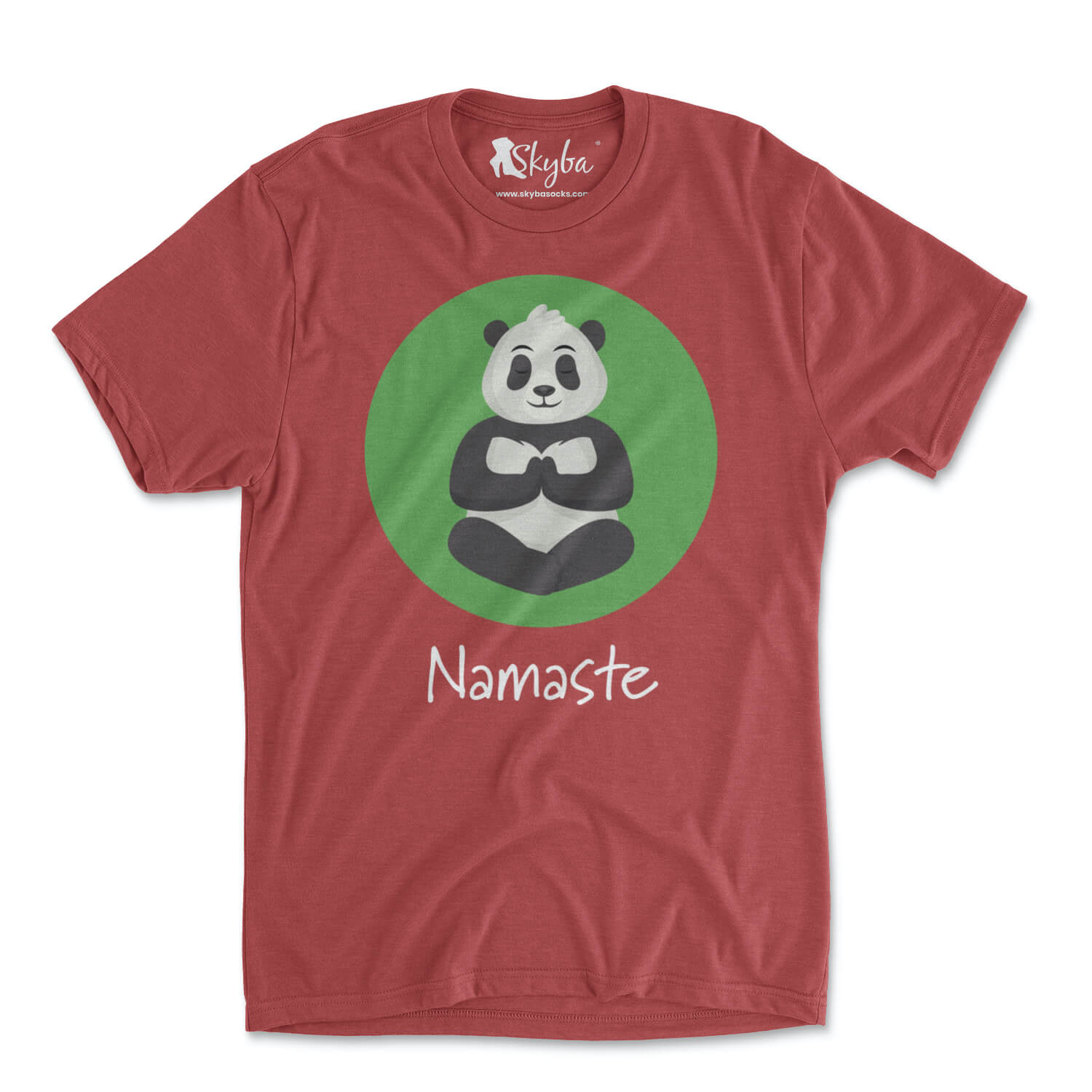Namaste Meditating Panda - Tri Blend Tee Skyba Tri-Blend Tee