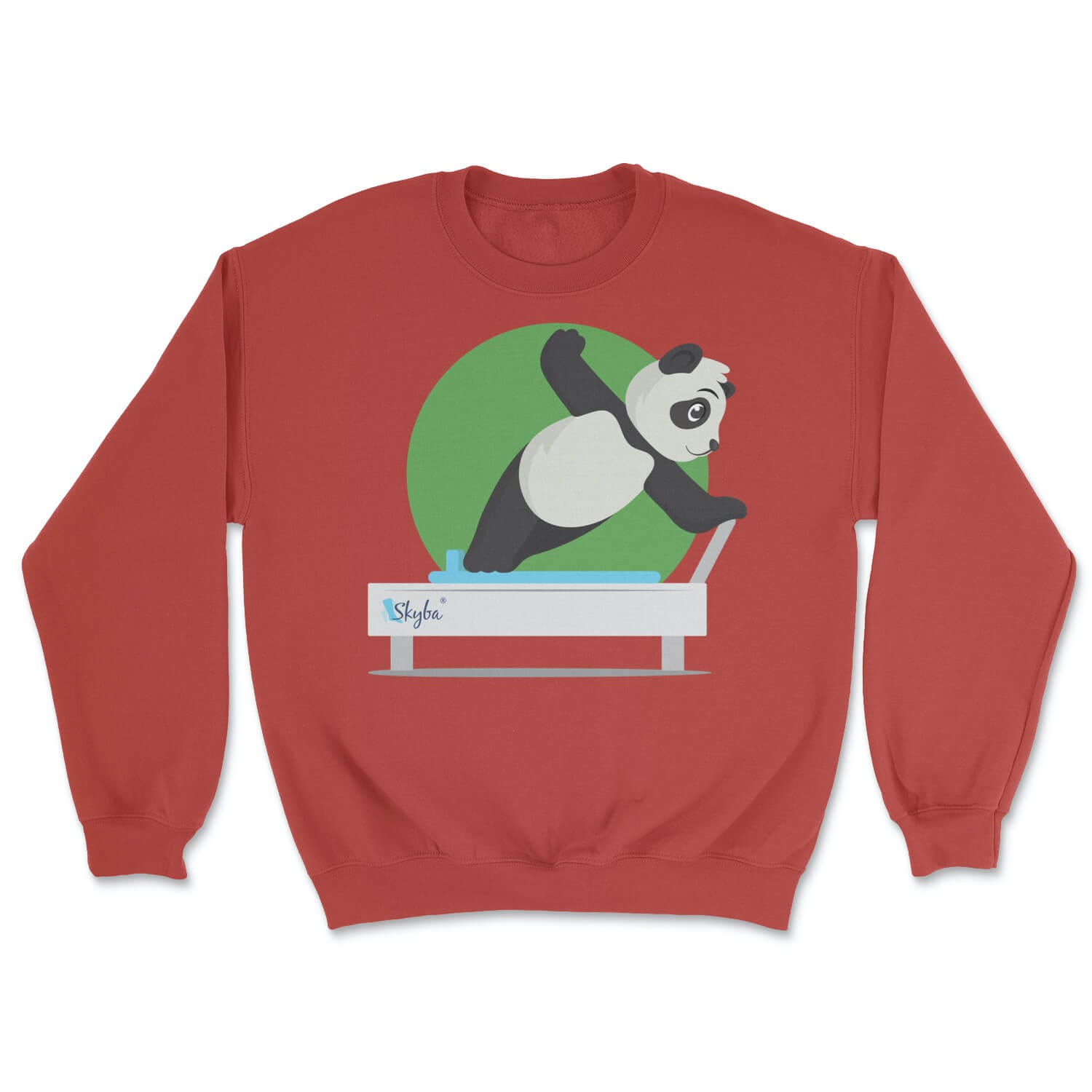Panda Side Plank - Cozy Crewneck Sweatshirt Skyba Sweatshirt
