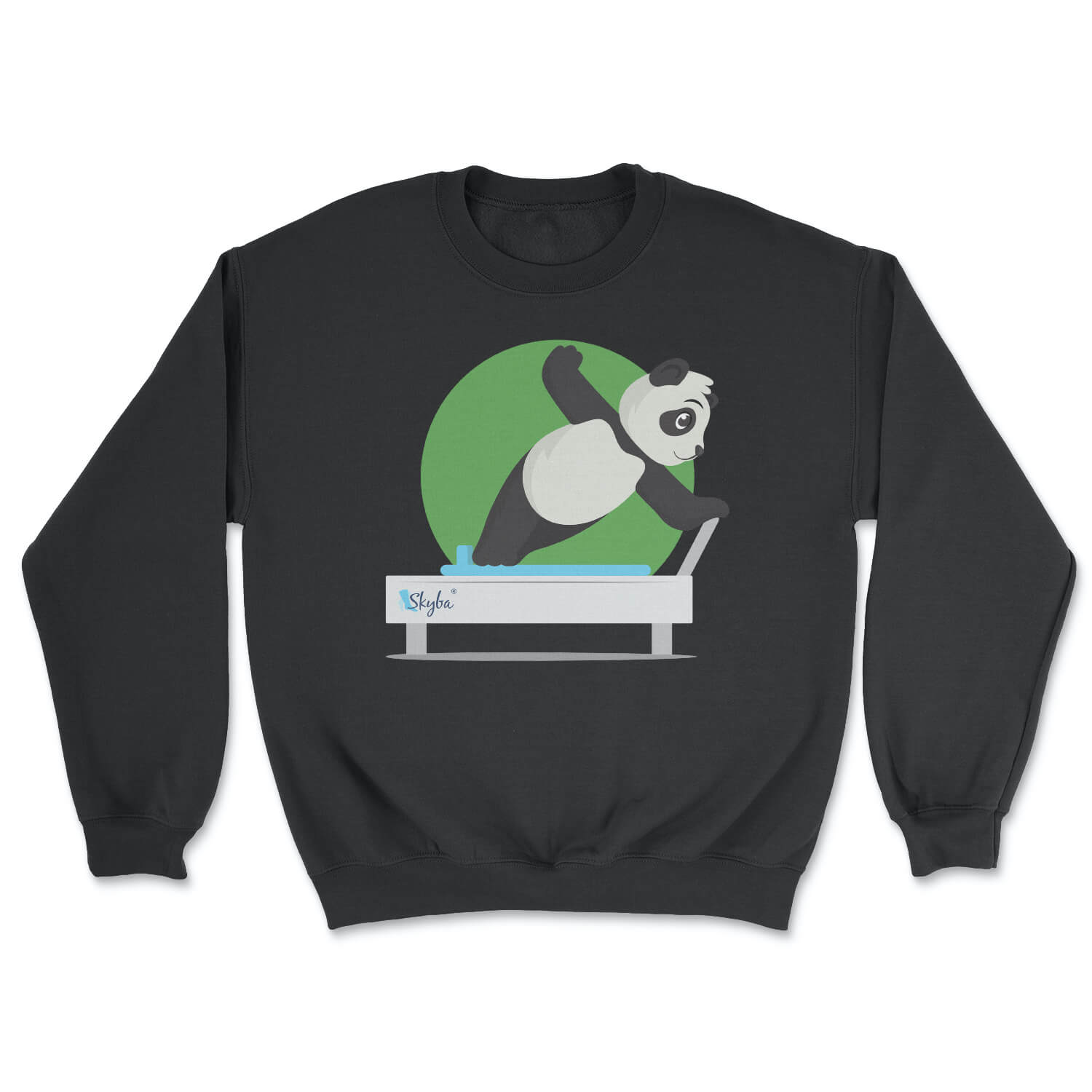 Panda Side Plank - Cozy Crewneck Sweatshirt Skyba Sweatshirt