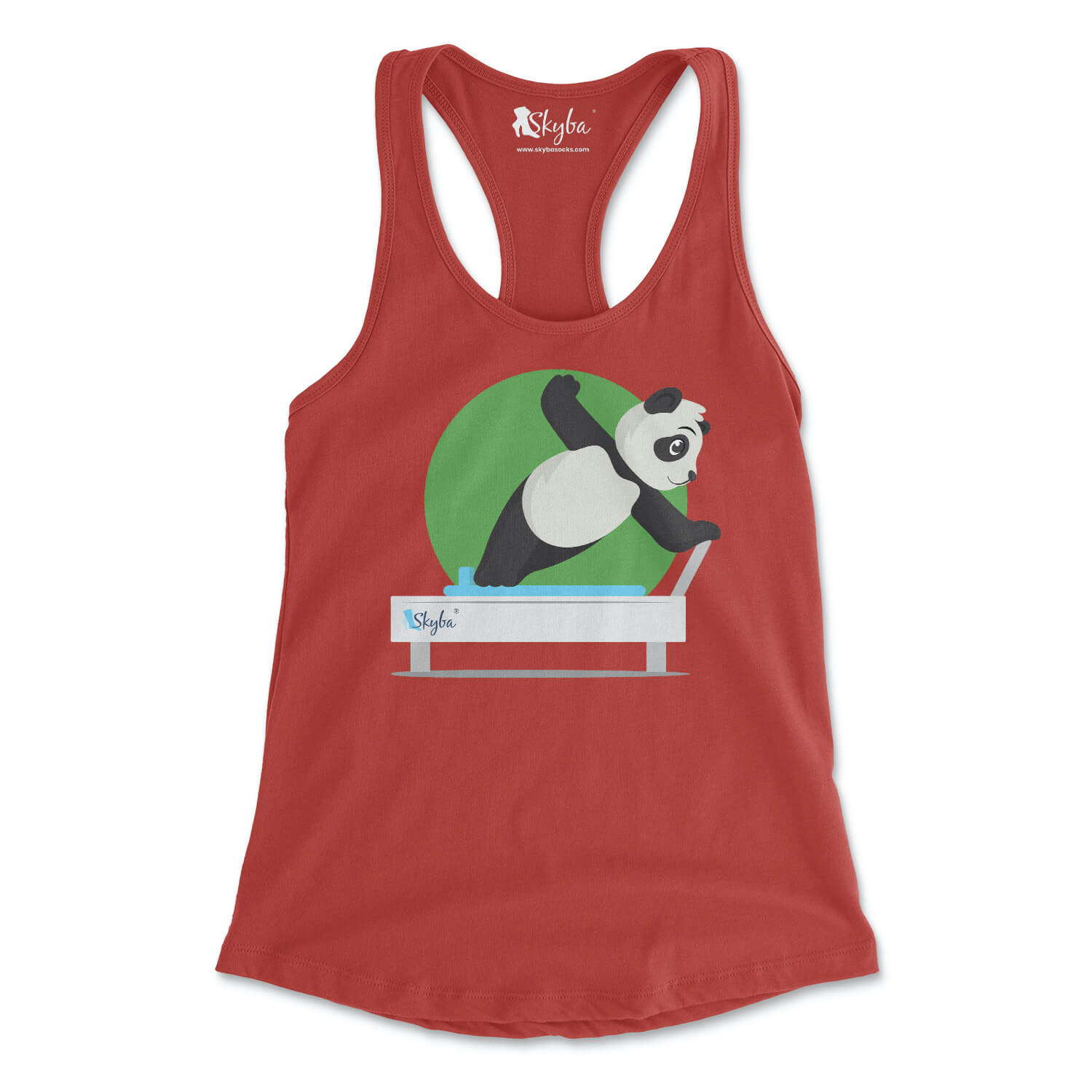 Panda Side Plank - Women's Slim Fit Tank Skyba Tank Top