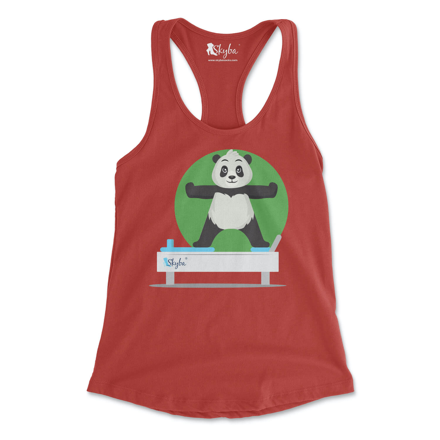 Panda Standing Side Split - Women's Slim Fit Tank Skyba Tank Top