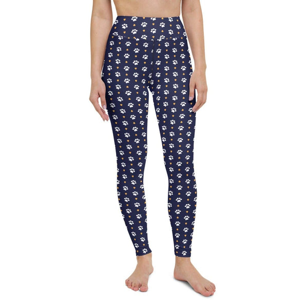 Paws of Hearts - High Waisted Leggings Skyba Yoga Leggings - AOP