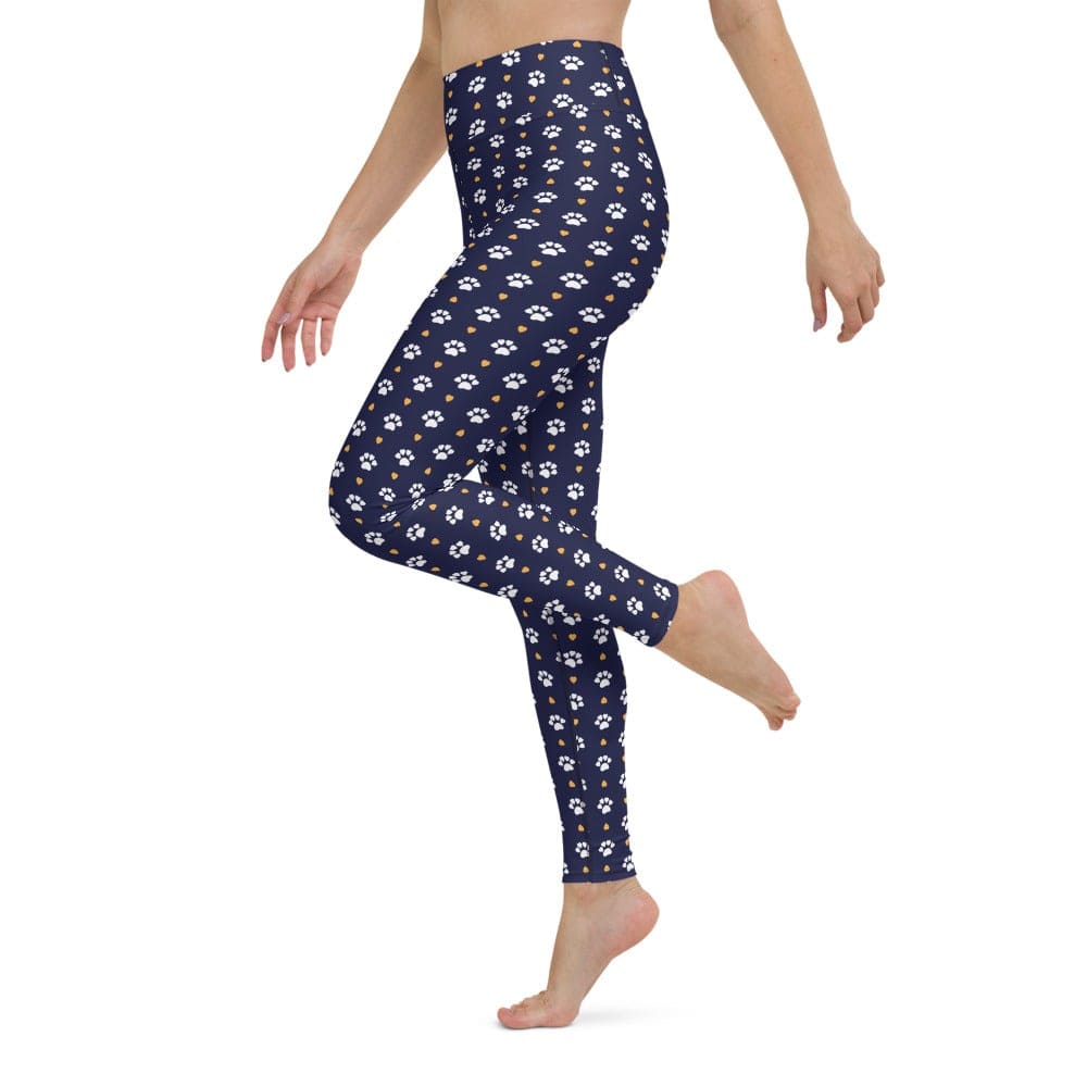 Paws of Hearts - High Waisted Leggings Skyba Yoga Leggings - AOP