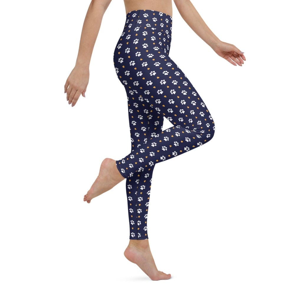 Paws of Hearts - High Waisted Leggings Skyba Yoga Leggings - AOP