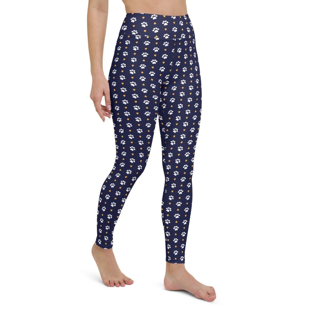 Paws of Hearts - High Waisted Leggings Skyba Yoga Leggings - AOP