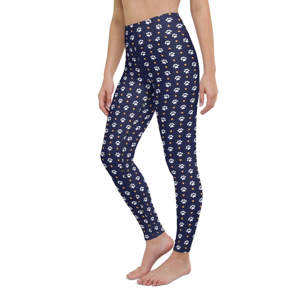 Paws of Hearts - High Waisted Leggings Skyba Yoga Leggings - AOP