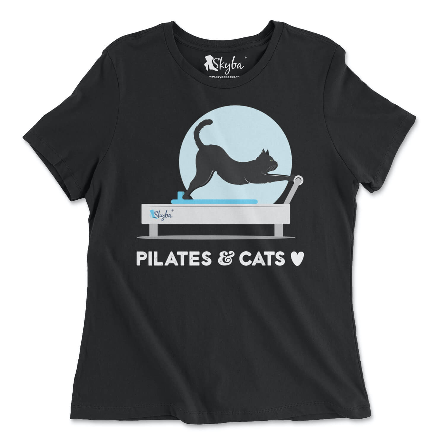 "Pilates & Cats ❤️" Stretching Cat on Reformer - Classic Tee Skyba T-Shirt