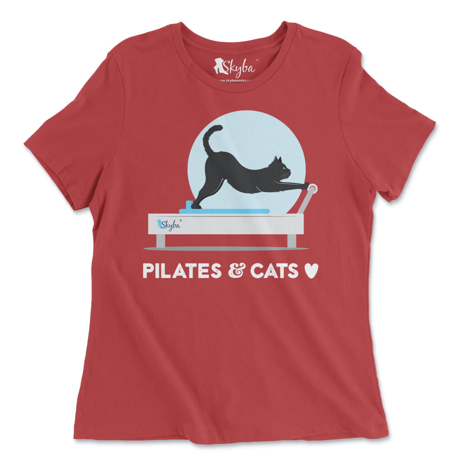 "Pilates & Cats ❤️" Stretching Cat on Reformer - Classic Tee Skyba T-Shirt