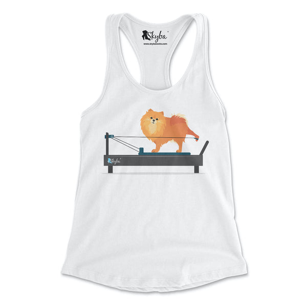 Pomeranian on Reformer - Women's Slim Fit Tank Skyba Tank Top
